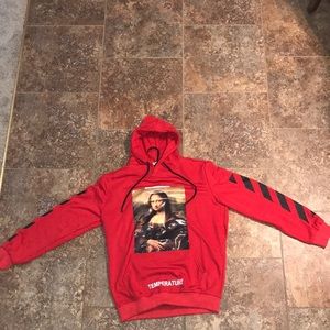 Mona Lisa red off white hoodie